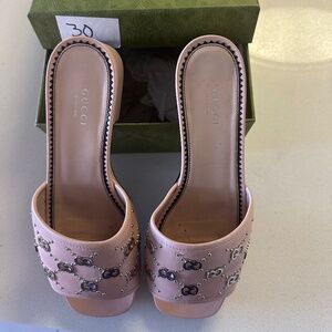 Pink Gucci sandals